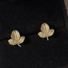 Leaf Rhinestone Alloy Earring 1 Pair - C-716 - Gold - One Size