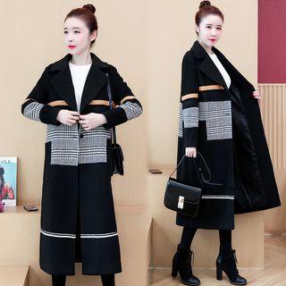 Plaid Panel Coat
