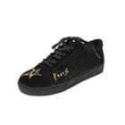 Star-embroidered Genuine-suede Sneakers