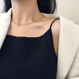 Sterling Silver Necklace L286 - Gold - One Size