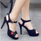 Flower High Heel Sandals