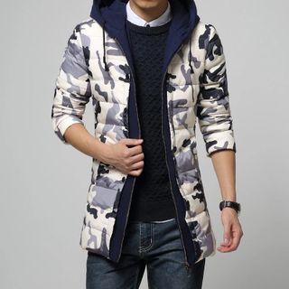 Hooded Camouflage Down Jacket