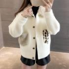 Pocket Detail Fleece Button Jacket