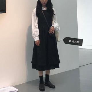 Plain Shirt / Midi A-line Jumper Dress