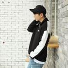 Two-tone Lettering Anorak Pullover