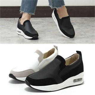 Two-tone Laceless Sneakers