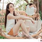 Tie-back Eyelet Sleeveless V-neck Top