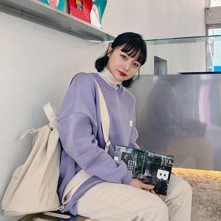 Oversize Letter Print Sweatshirt