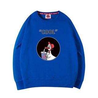 Long Sleeve Chicken Print Sweatshirt
