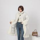 Sherpa-fleece Trim Padded Parka