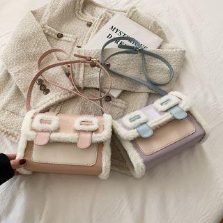 Faux Leather Flap Bag