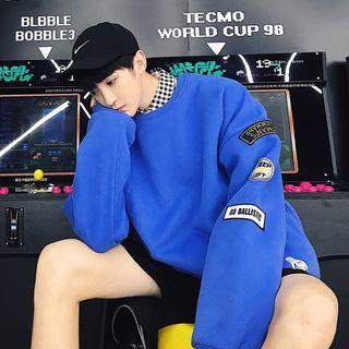Letter Patched Sweatshirt