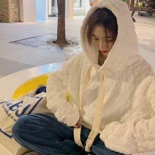 Quilted Hoodie White - One Size