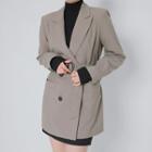 [lovb] Belted Double-button Blazer