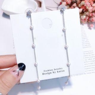 Faux-pearl Earring As Shown In Figure - One Size