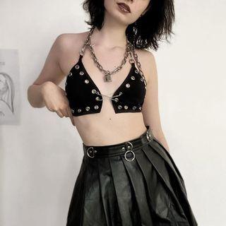 Halter Chain Crop Top