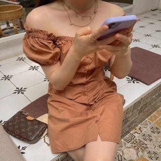 Two-way Frilled Pleated Dress