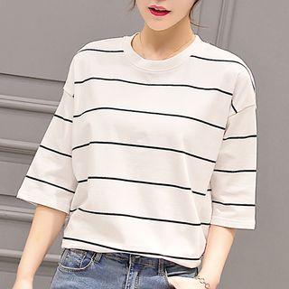 3/-sleeve Striped T-shirt