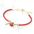 Alloy Mouse Red String Bracelet Drawstring - Red - One Size