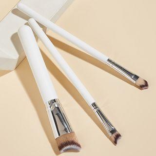 Set Of 3: Makeup Brush 3 Pcs - White - One Size