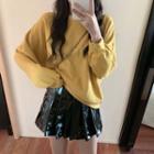 Glitter Pullover / Mini A-line Skirt