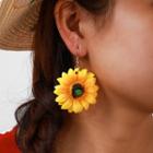Glaze Daisy Dangle Earring 1 Pair - 8252 - One Size