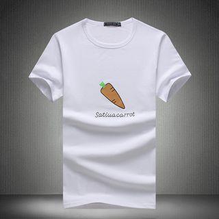 Carrot Print Short Sleeve T-shirt