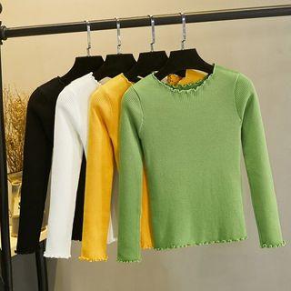 Ribbed Plain Knit Top