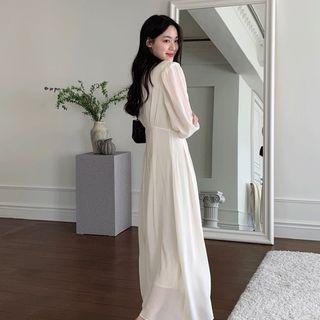 Sheer Long Empire Dress
