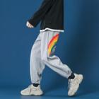 Rainbow Print Drawstring-cuff Sweatpants