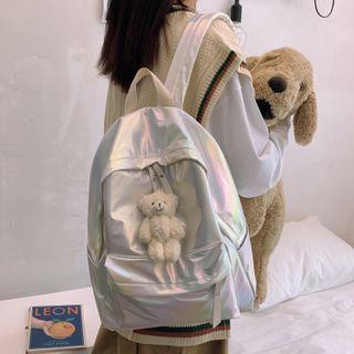 Bear Charm Iridescent Backpack