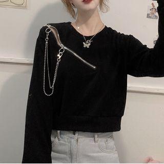 Zip Accent Sweatshirt