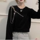 Zip Accent Sweatshirt
