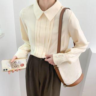 Plain Pleated Oversize Blouse