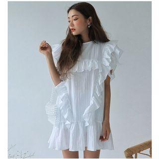 Ruffle Sleeveless Mini Dress