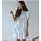 Ruffle Sleeveless Mini Dress