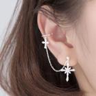 Cross Chained Earring