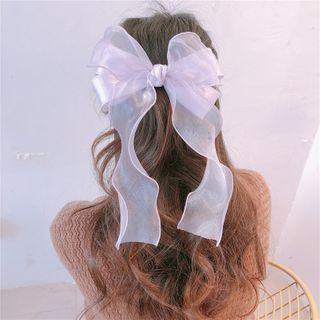 Ribbon Hair Clip White - One Size