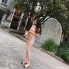 Floral Elbow-sleeve Ruffle Trim Mini Sheath Dress