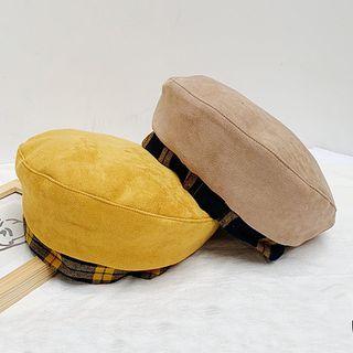 Plaid Detail Beret