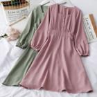 Tie-back Square-neck A-line Dress