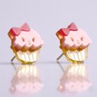 Miss Cupcake Strawberry Stud Gold Earrings