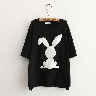 Elbow-sleeve Rabbit T-shirt