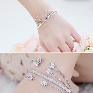 Set Of 4: Rhinestone Bracelet