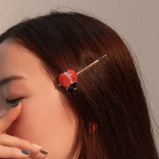 Alloy Rhinestone Ladybird Hair Pin 01 - 12394 - Kc Gold - One Size