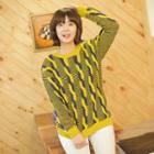 Crew-neck Cable-knit Top
