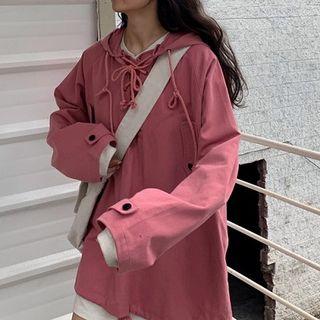 Lace-up Cargo Hoodie