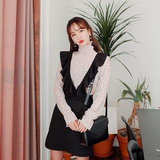 Ruffle-trim Jumper Skirt