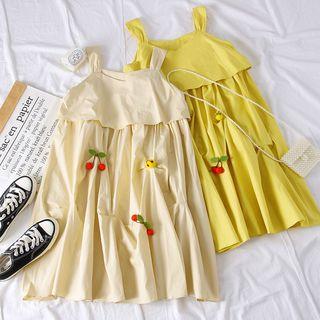Detachable Fruit-accent Sleeveless Dress
