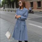 Sashed Buttoned Trench Coat